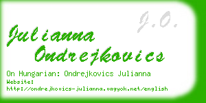 julianna ondrejkovics business card